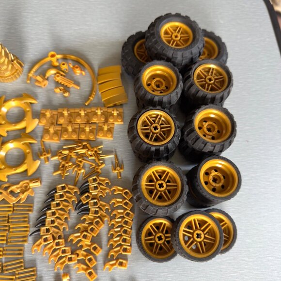 Lego Ninjago Weapons Accessories Lot Gold Sword Sai Knife Wheels Throwing Stars - Picture 5 of 15